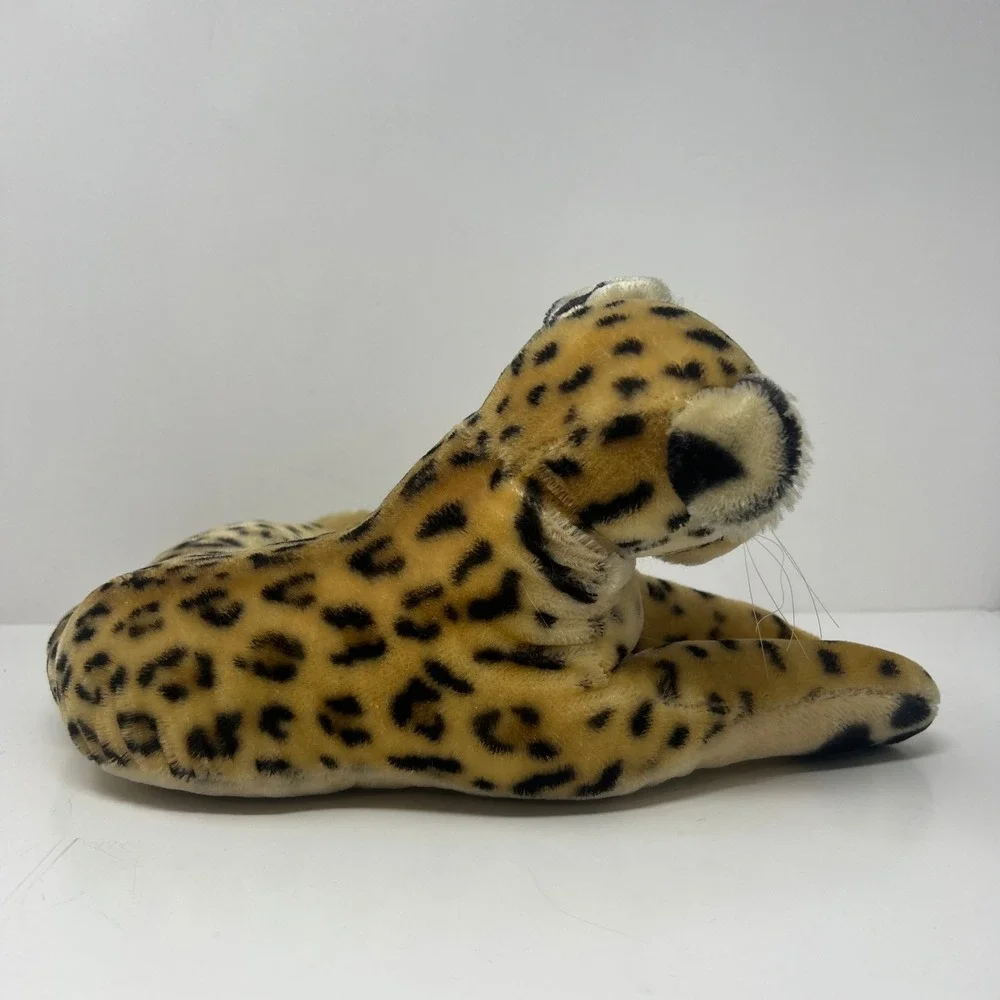 Vtg Steiff Ocelot Ozelot Leopard Plush Mohair 12 Inch Lying Big Cat Orange Eyes‎